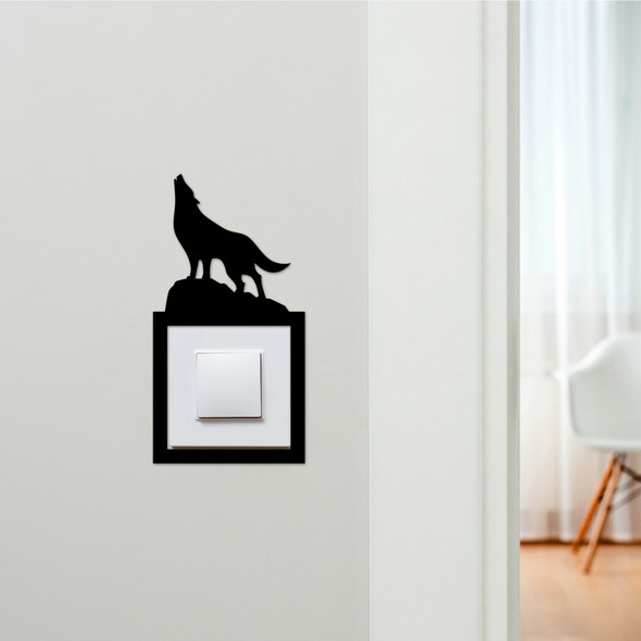Light Switch Surround Wolf Howling Decorative Switch Plate Cover Frame