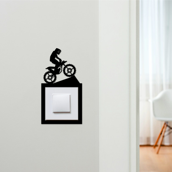 Light Switch Surround Motorbike Motorcross Decorative Switch Plate Cover Frame