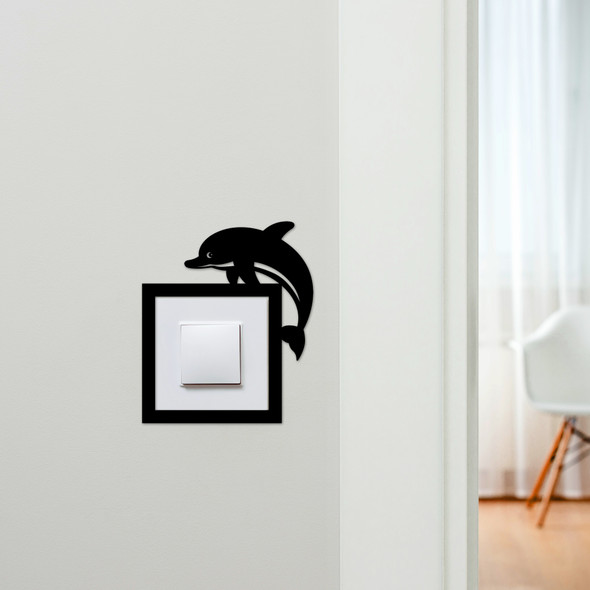 Light Switch Surround Dolphin Decorative Switch Plate Cover Frame
