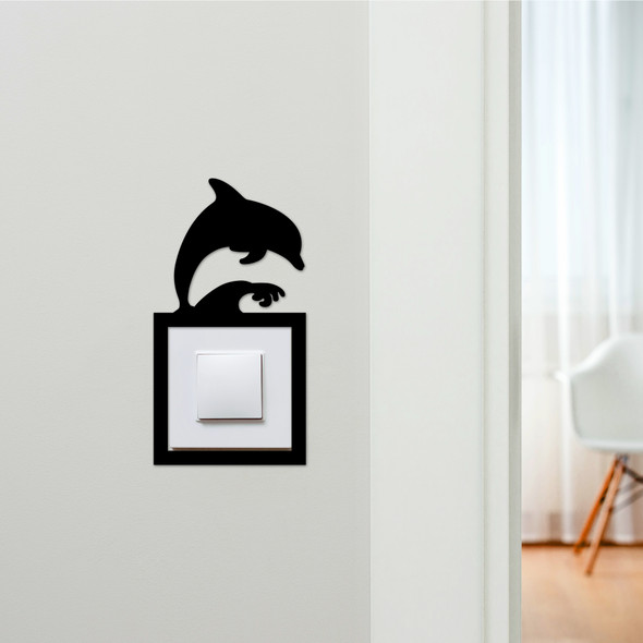 Light Switch Surround Dolphin Jumping Decorative Switch Plate Cover Frame