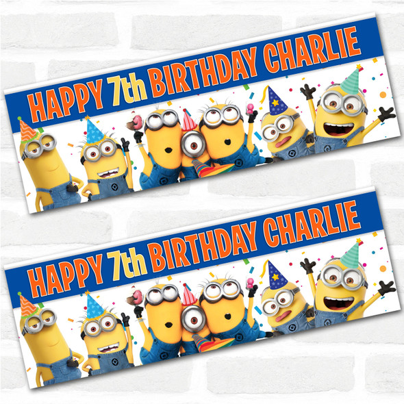 Personalised Party Banner For Kids Birthday Minions