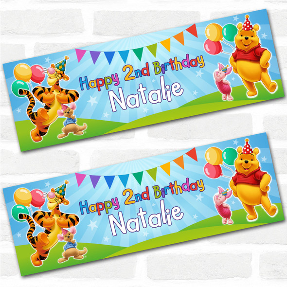 Personalised Party Banner For Kids Birthday Winnie-The-Pooh