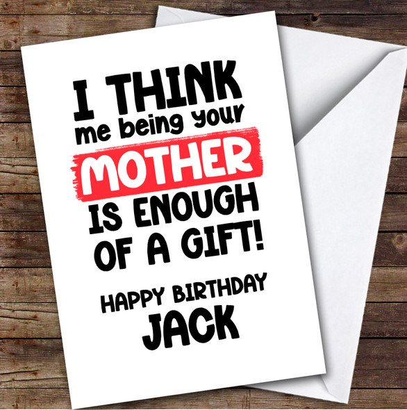 Son Birthday Card Personalised Daughter Funny Birthday Card Personalised
