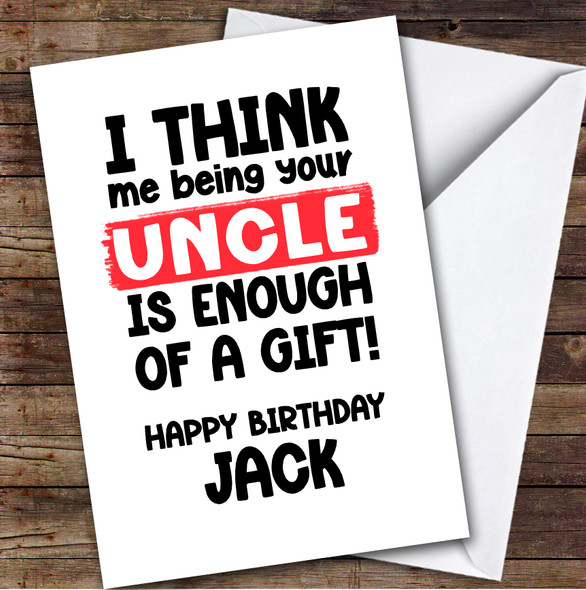 Niece Nephew Funny Birthday Card Personalised