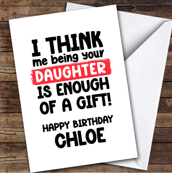 Funny Mum Birthday Card Personalised