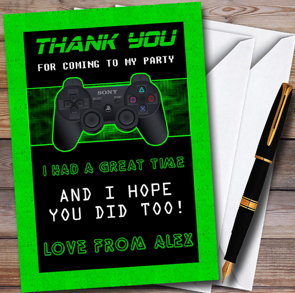 Video Game Gaming Personalised Childrens Birthday Party Thank You Cards