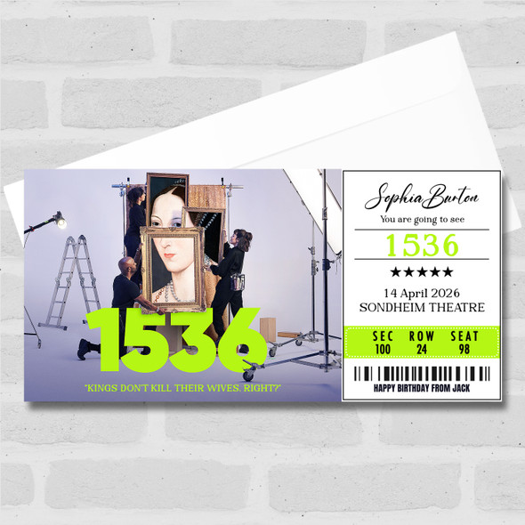 1536 Show Personalised Gift Voucher Surprise Theatre Ticket