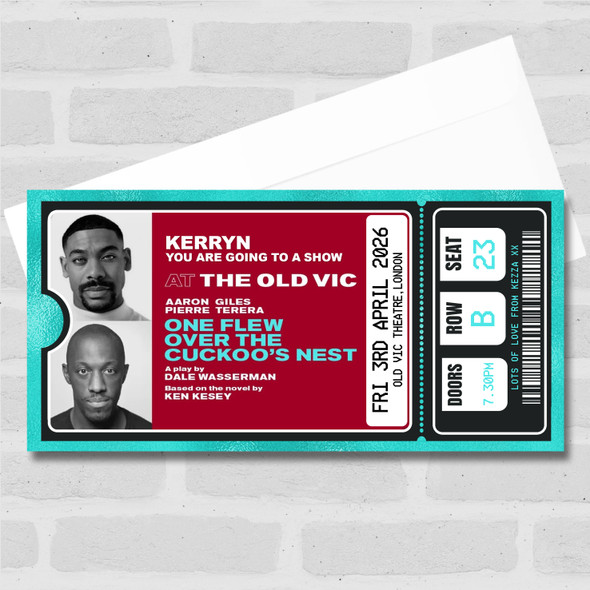One Flew Over The Cuckoo's Nest Personalised Voucher Surprise Theatre Ticket