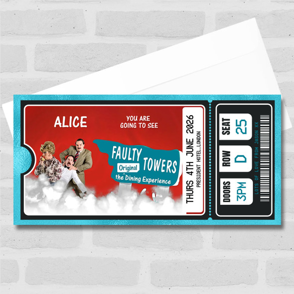 Faulty Towers Dining Experience Event Personalised Gift Voucher Surprise Ticket