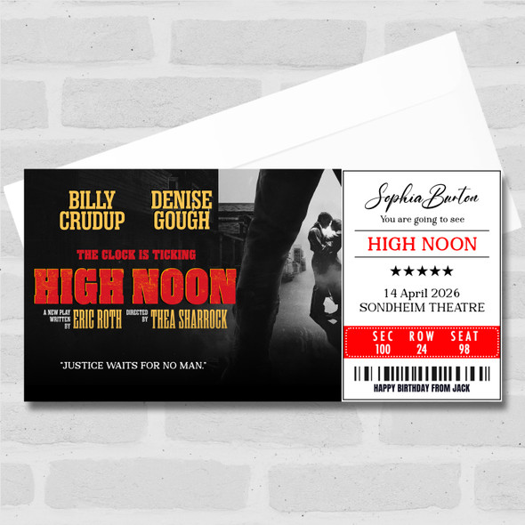 High Noon Personalised Gift Voucher Surprise Theatre Ticket