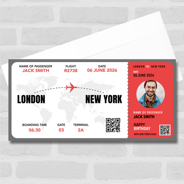 Any Destination Break Break Trip Photo Personalised Gift Voucher Surprise Ticket