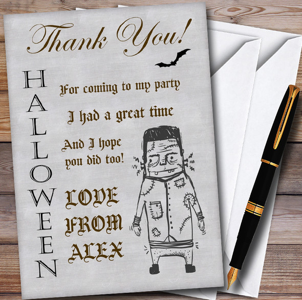 Zombie Fright Night Halloween Halloween Party Thank You Cards