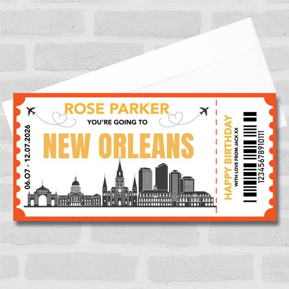 Going To New Orleans Skyline Pass Personalised Gift Voucher Surprise Trip Ticket