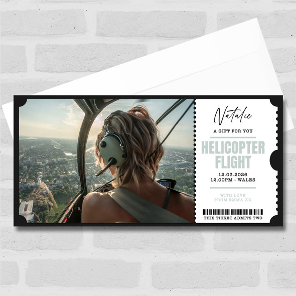 Helicopter Flight Personalised Surprise Ticket Gift Voucher