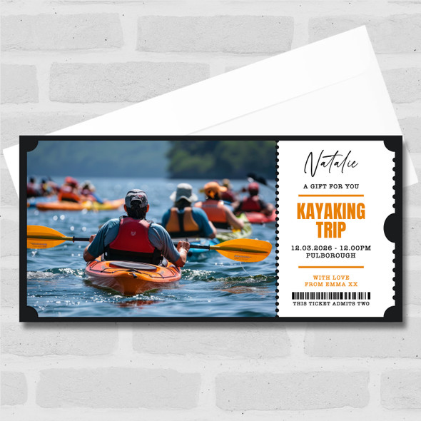 Kayaking Trip Experience Personalised Surprise Ticket Gift Voucher