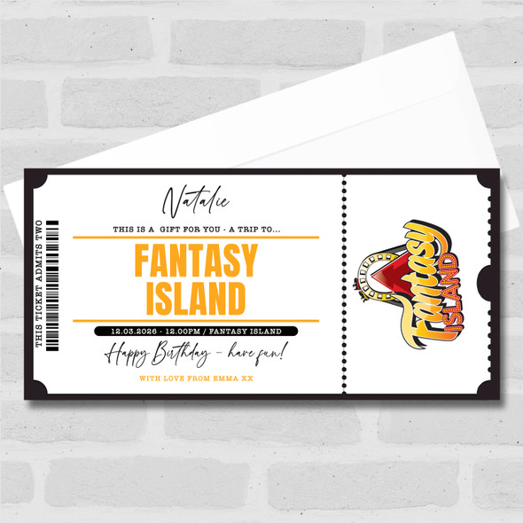 Fantasy Island Personalised Surprise Ticket Gift Voucher