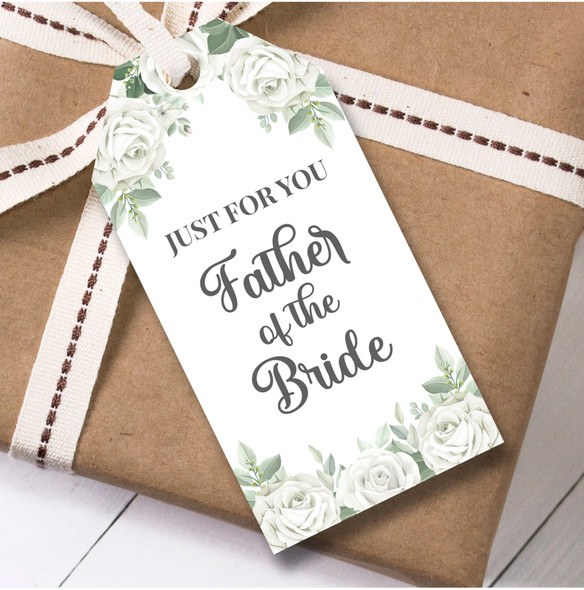 Wedding Day 12 Large Gift Tags For Father of the Bride Flowers Wedding Day