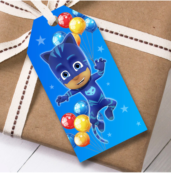Birthday 12 Large Gift Tags Pj Masks Kids Birthday Design 3