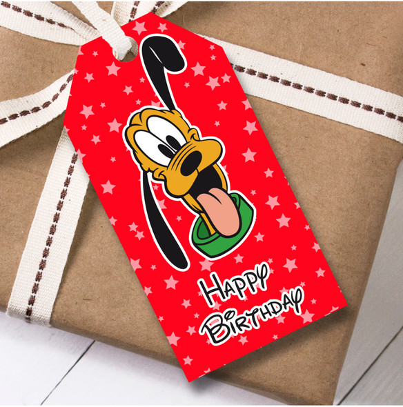 Birthday 12 Large Gift Tags Pluto Mickey Mouse Birthday Kids