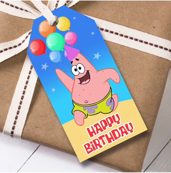Birthday 12 Large Gift Tags Spongebob Kids Birthday Childs