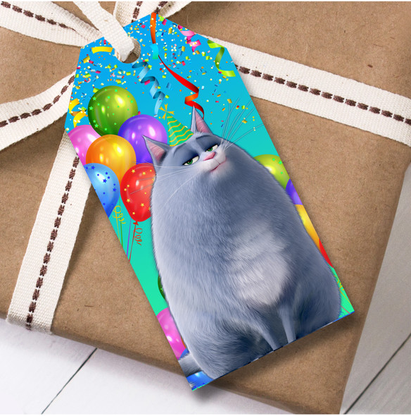 Birthday 12 Large Gift Tags The Secret Life of Pets Kids Birthday Design 5