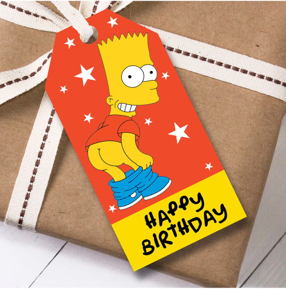 Birthday 12 Large Gift Tags The Simpsons Kids Birthday Design 1