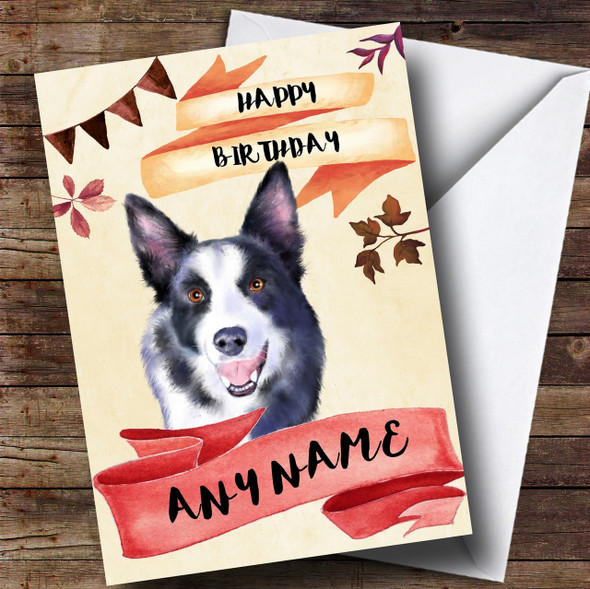 Border Collie Muttertagskarte – Personalisierbar, Handgefertigt In Sheffield
