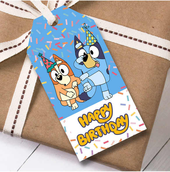 Birthday 12 Large Gift Tags Bluey Kids Birthday