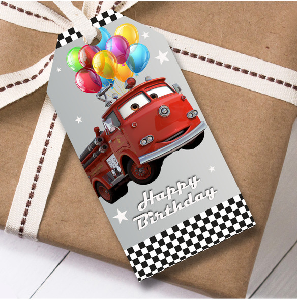 Birthday 12 Large Gift Tags Disney Cars Boys Kids Birthday Design 12