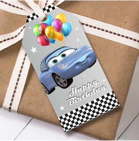 Birthday 12 Large Gift Tags Disney Cars Boys Kids Birthday Design 2