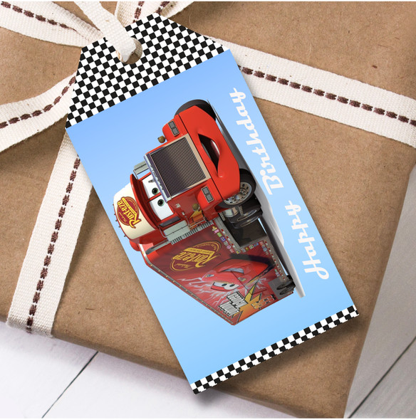 Birthday 12 Large Gift Tags Disney Cars Boys Kids Birthday Design 31