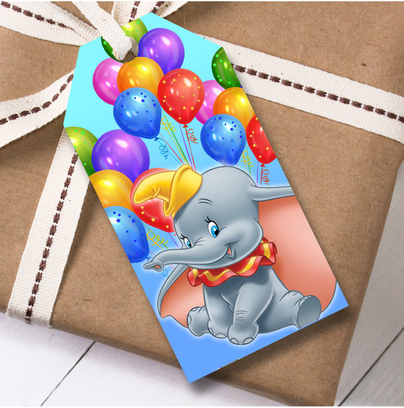 Birthday 12 Large Gift Tags Dumbo Kids Birthday