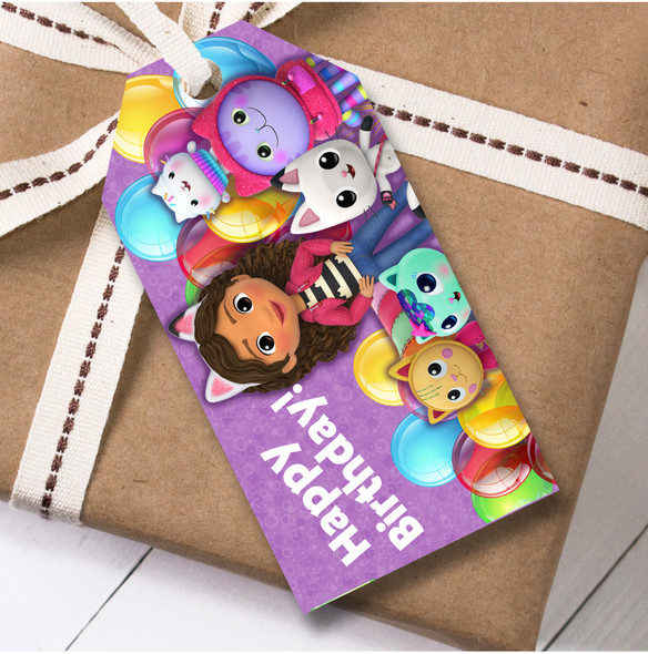 Birthday 12 Large Gift Tags Gabby's Dollhouse Girls Kids Birthday
