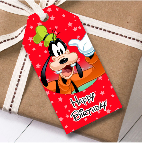Birthday 12 Large Gift Tags Disney Goofy Mickey Mouse Birthday Kids