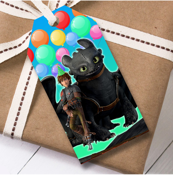 Birthday 12 Large Gift Tags How to Train Your Dragon Kids Birthday