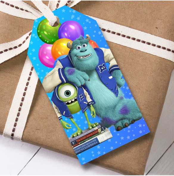 Birthday 12 Large Gift Tags Monsters Inc Kids Birthday