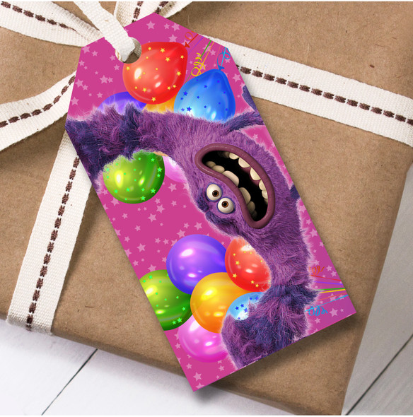 Birthday 12 Large Gift Tags Monsters Inc Kids Birthday Design 3
