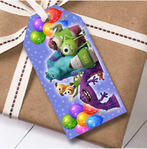 Birthday 12 Large Gift Tags Monsters Inc Kids Birthday Design 5