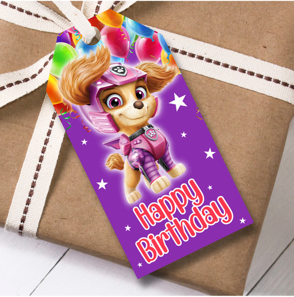 Birthday 12 Large Gift Tags Paw Patrol Kids Birthday Design 10