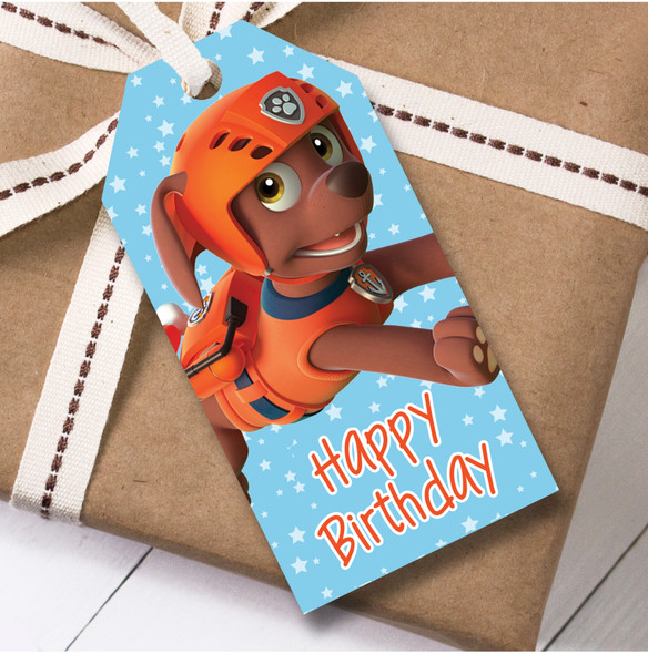 Birthday 12 Large Gift Tags Paw Patrol Kids Birthday Design 2