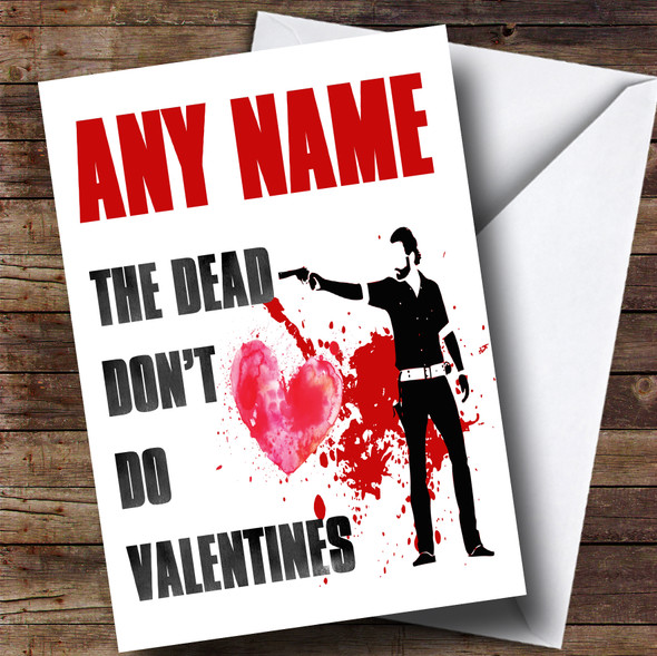 Walking Dead Funny Valentines Personalised Card