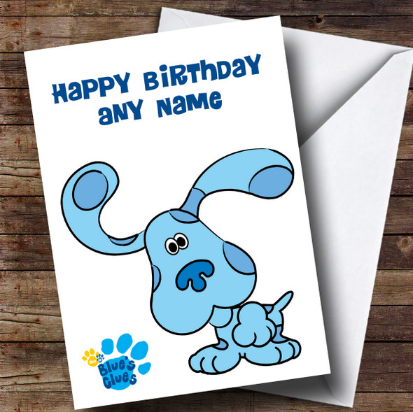 Personalised Blues Clues Blue The Dog Children's Birthday Card