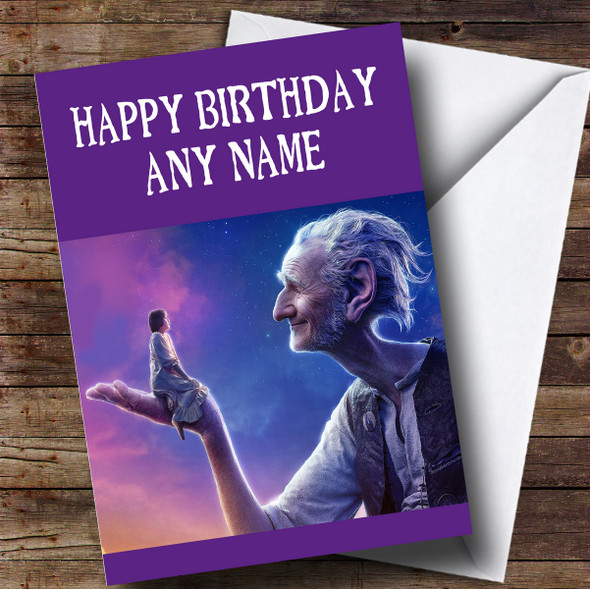 Personalised The Bfg Purple Children's Birthday Card