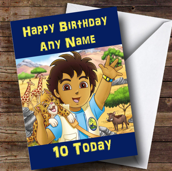 Personalised Diego Children's Birthday Card