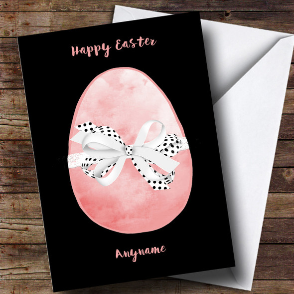 Personalised Pink Egg Easter Card