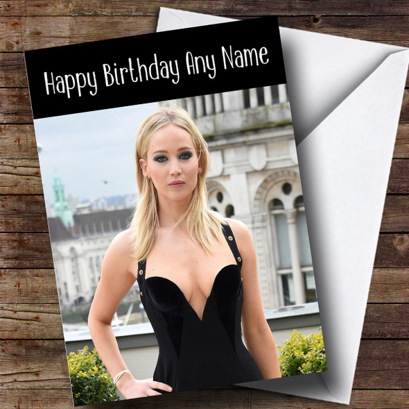 Personalised Jennifer Lawrence Celebrity Birthday Card