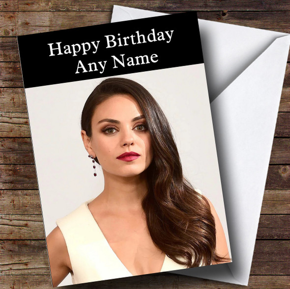 Personalised Mila Kunis Celebrity Birthday Card