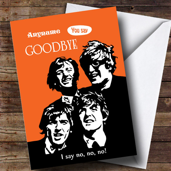 Personalised Goodbye Beatles Bon Voyage Travel Card