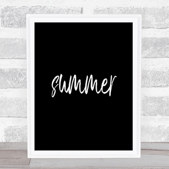 Slimmer Quote Print Black & White