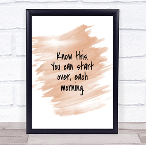 Know This Quote Print Watercolour Wall Art